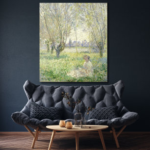 Woman under Willows, Monet 1880 Canvas Print