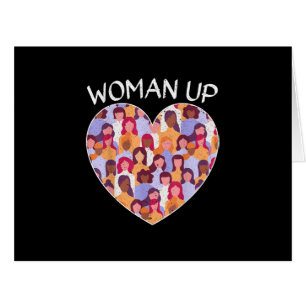 Woman Up Feminist Feminism Women Empowerment Gende Cards