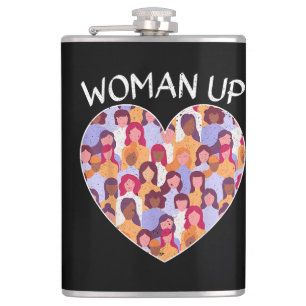 Woman Up Feminist Feminism Women Empowerment Gende Flask