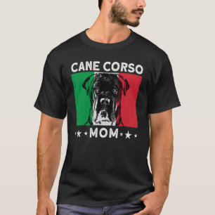 Woman Usa Cane Corso Mom Dog American Flag T-Shirt