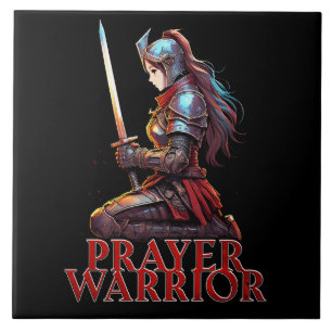 Woman Warrior of Christ 2 Timothy 2:3 Christian Ceramic Tile