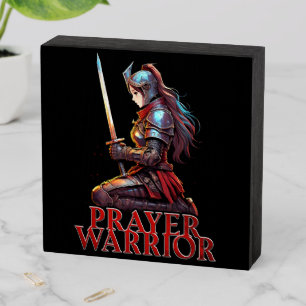 Woman Warrior of Christ 2 Timothy 2:3 Christian  Wooden Box Sign