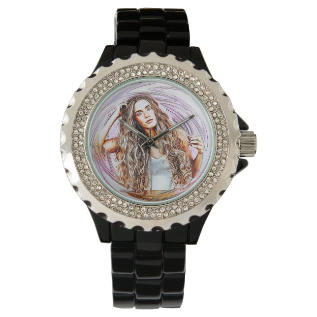 Woman Watch Enamel Band Mujer Reloj Esmalte Crysta (Front)