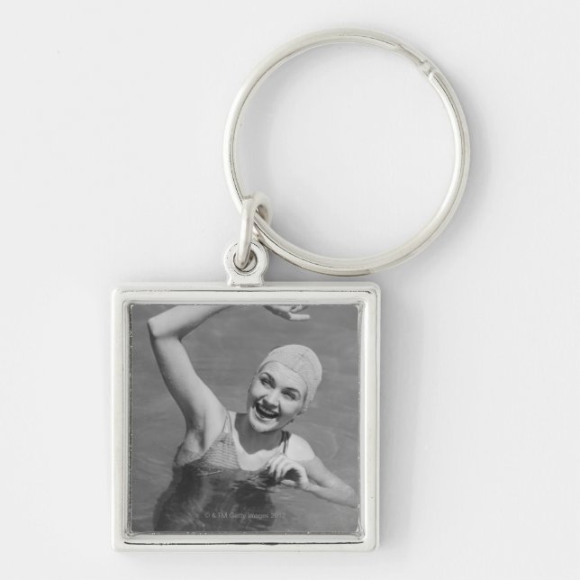 Woman Waving Keychain (Front)