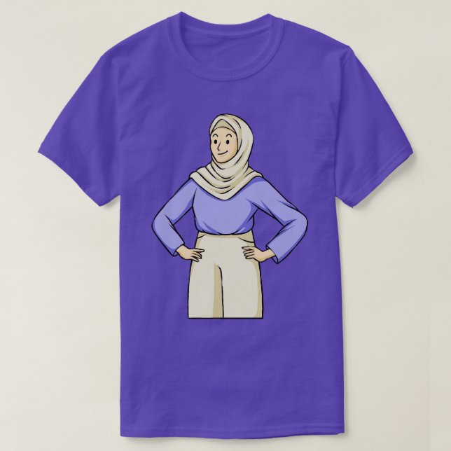Woman Wearing Hijab T-Shirt (Design Front)