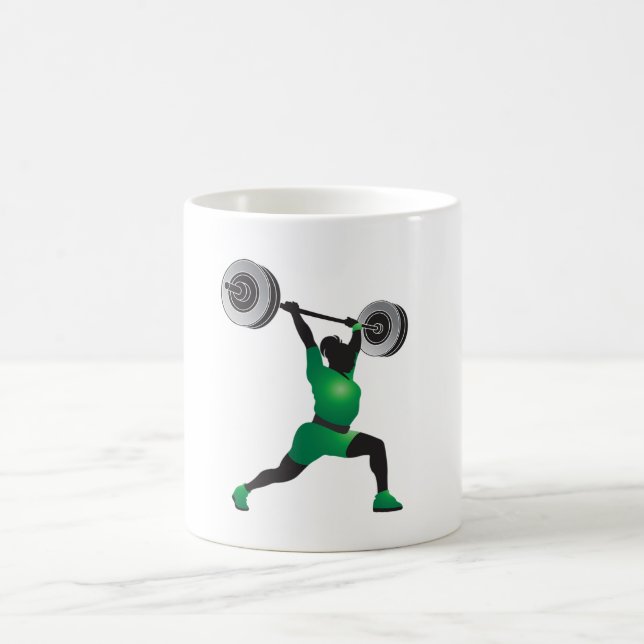 Woman Weightlifting Coffee Mug (Center)