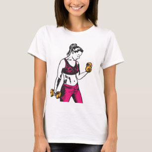 Woman Weightlifting Personal Training Business T-Shirt