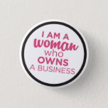 Woman Who Owns A Business Pinback Button at Zazzle