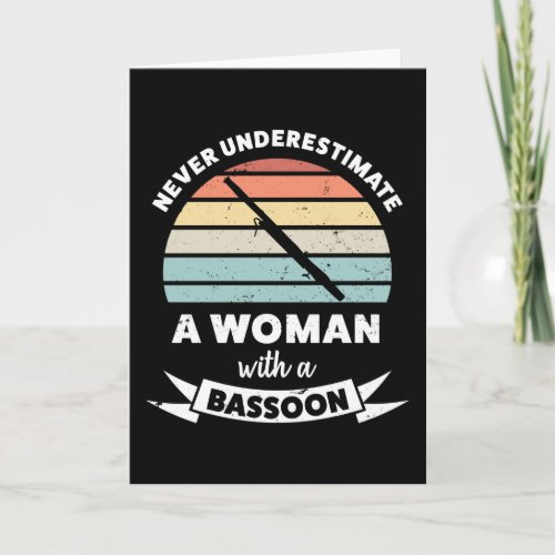 Woman with a Bassoon Funny Gift Mom Card