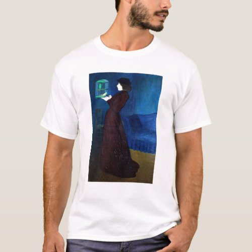 Woman with a Bird Cage T_Shirt