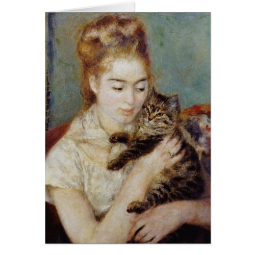 Woman with a Cat by Pierre_Auguste Renoir