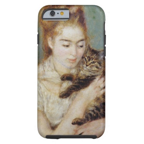 Woman with a Cat by Pierre_Auguste Renoir Tough iPhone 6 Case