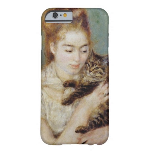 Woman with a Cat by Pierre_Auguste Renoir Barely There iPhone 6 Case