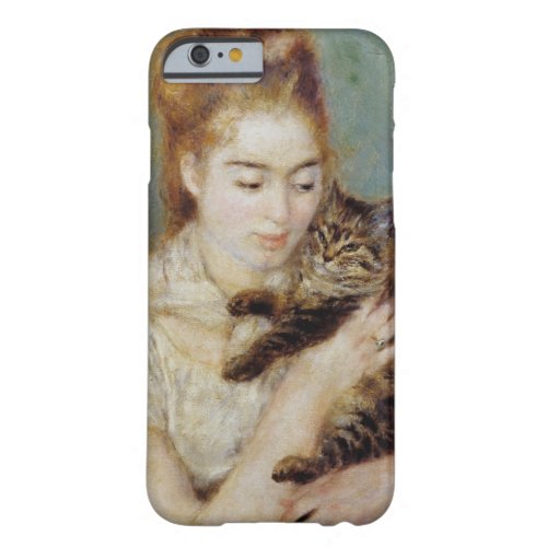 Woman with a Cat by Pierre_Auguste Renoir Barely There iPhone 6 Case