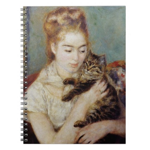 Woman with a Cat by Pierre_Auguste Renoir Notebook