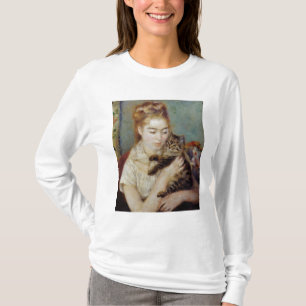 Woman with a Cat by Pierre-Auguste Renoir T-Shirt