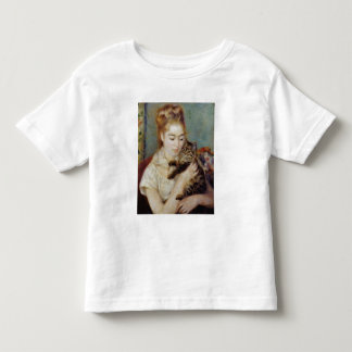 Woman with a Cat by Pierre-Auguste Renoir Toddler T-shirt