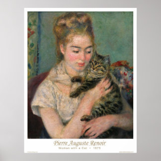 Woman with a Cat Poster
