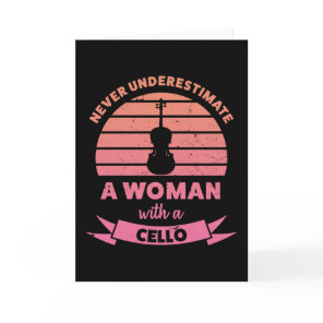 Woman with a Cello Funny Gifts Mom Card