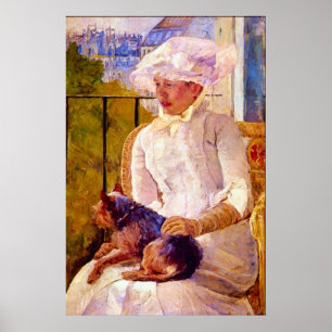 Woman with a Dog by Mary Stevenson Cassatt Poster