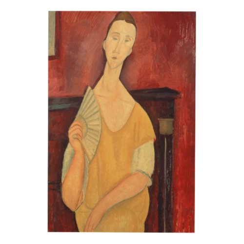 Woman with a Fan  1919 Wood Wall Art