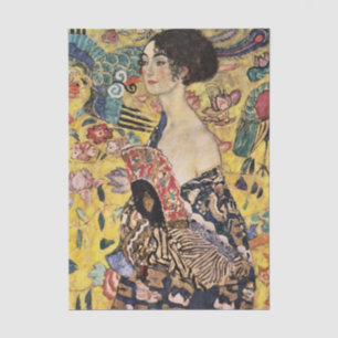 Woman with a Fan by Gustav Klimt Tissue Paper