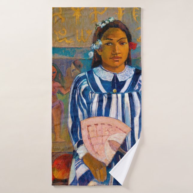Woman with A Fan, Gauguin Bath Towel (Bath Towel)
