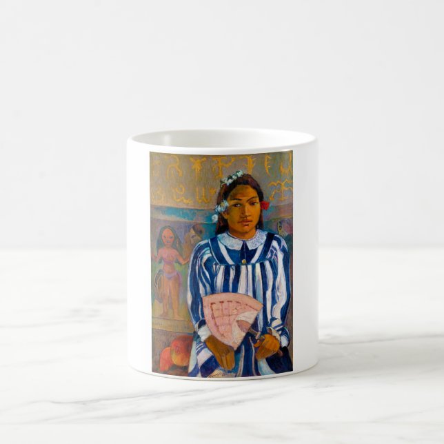 Woman with A Fan, Gauguin Coffee Mug (Center)