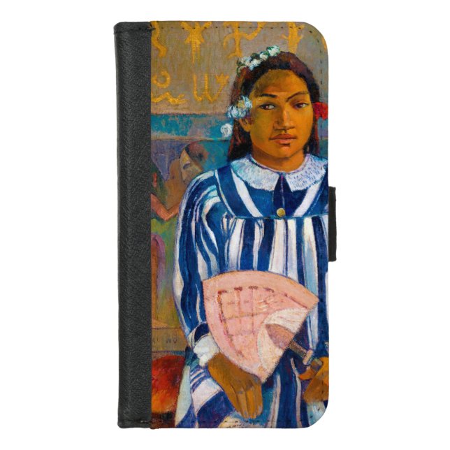 Woman with A Fan, Gauguin iPhone Wallet Case (Front)