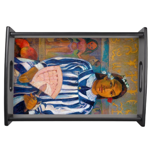 Woman with A Fan, Gauguin Serving Tray (Front)