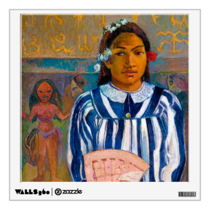Woman with A Fan, Gauguin Wall Decal