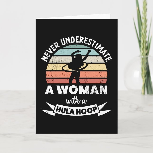 Woman with a Hula Hoop Funny hooping Gift Mom Card (Front)