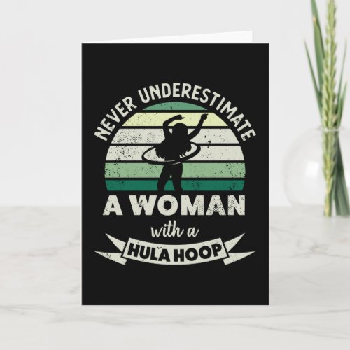 Woman with a Hula Hoop Funny hooping Gifts Mom Card