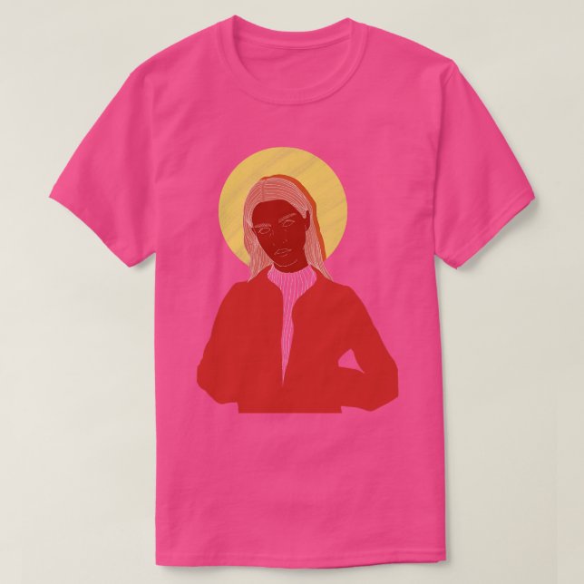 woman with a jacket T-Shirt (Design Front)
