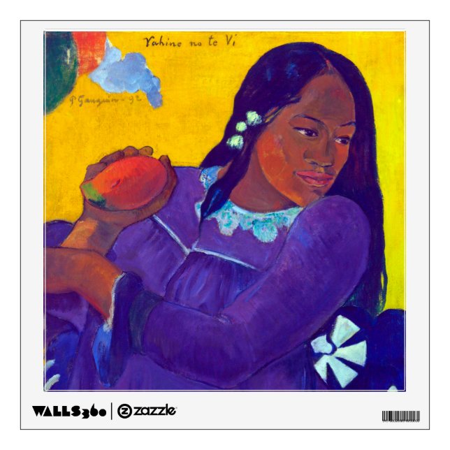 Woman with a Mango, Gauguin Wall Decal (Front)