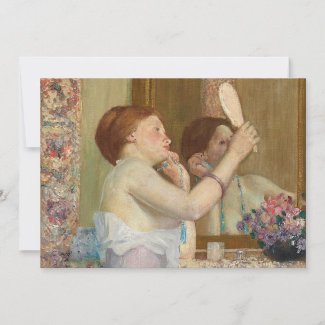 Woman with a Mirror | Frederick Carl Frieseke (Front)