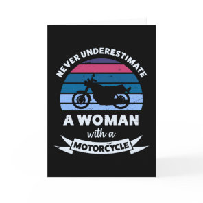Woman with a Motorcycle Funny Mom Gift Card