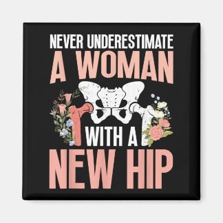 Woman With A New Hip Surgery Survivor Hip Surgery Magnet