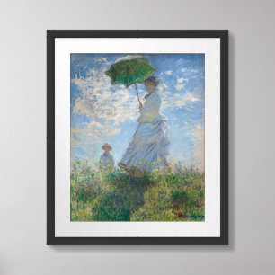 Woman with a Parasol (1875) Claude Monet Framed Art