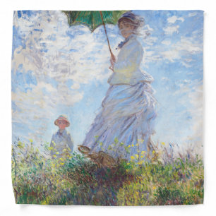 Woman with a Parasol by Claude Monet Bandana