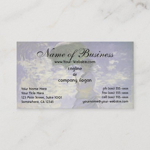 Customizable Woman with a Parasol by Claude Monet Business Card