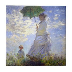 Woman with a Parasol by Claude Monet Ceramic Tile
