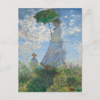 Woman With a Parasol by Claude Monet Postcard