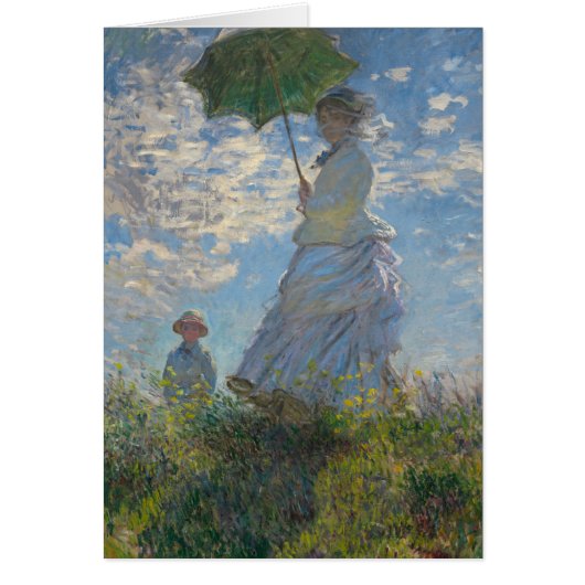 Woman with a Parasol by Monet Cards (Front)