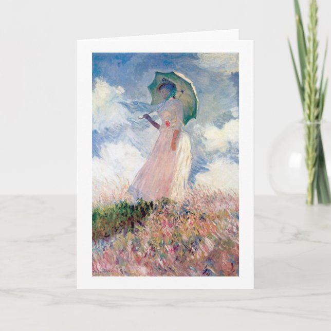 Woman with a Parasol, Claude Monet, 1886 Card (Front)