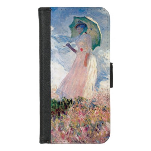 Woman with a Parasol Claude Monet 1886 iPhone 87 Wallet Case