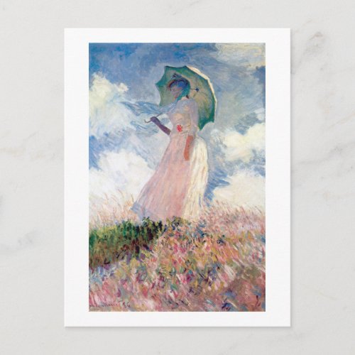 Woman with a Parasol Claude Monet 1886 Postcard