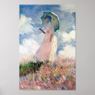 Woman with a Parasol, Claude Monet, 1886 Poster