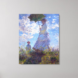 Woman with a Parasol Claude Monet Fine Art Canvas Print