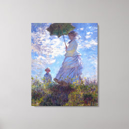 Woman with a Parasol Claude Monet Fine Art Canvas Print